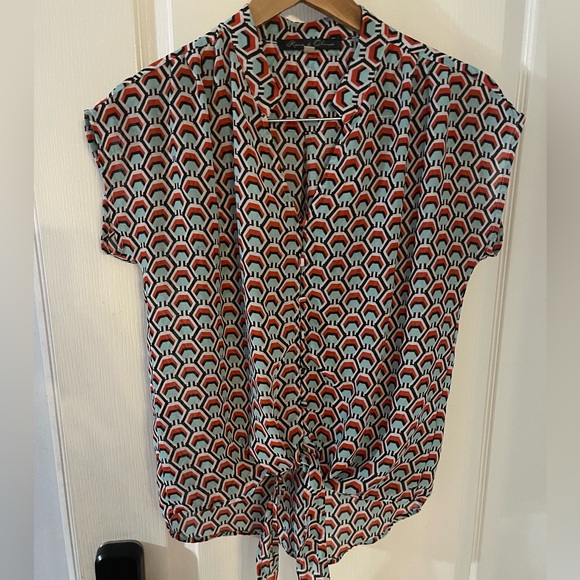 Rose & Olive Multicolor Geometric Blouse - Picture 1 of 4